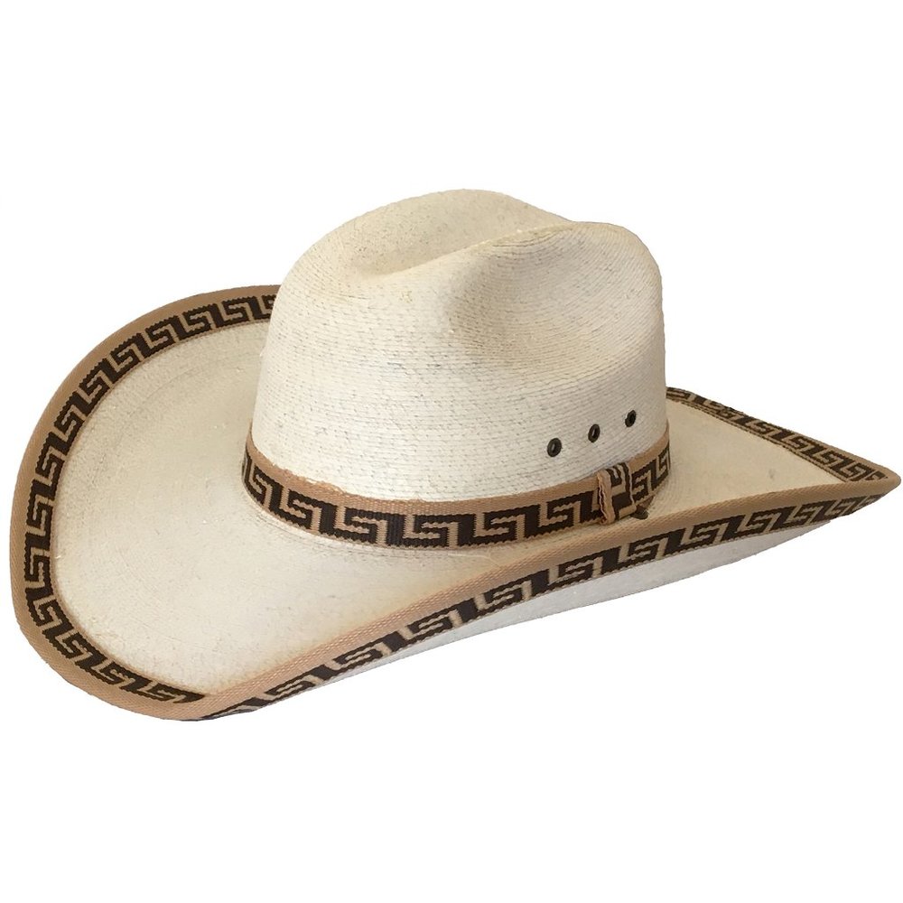 Headchange Sahuayo Mexico Palm Straw Premium Cowboy Hat Brown Premium Vaquero